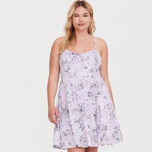 Torrid Lavender Floral Dress